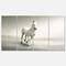 Designart - Beautiful White Horse Running - Animal Canvas Art Print